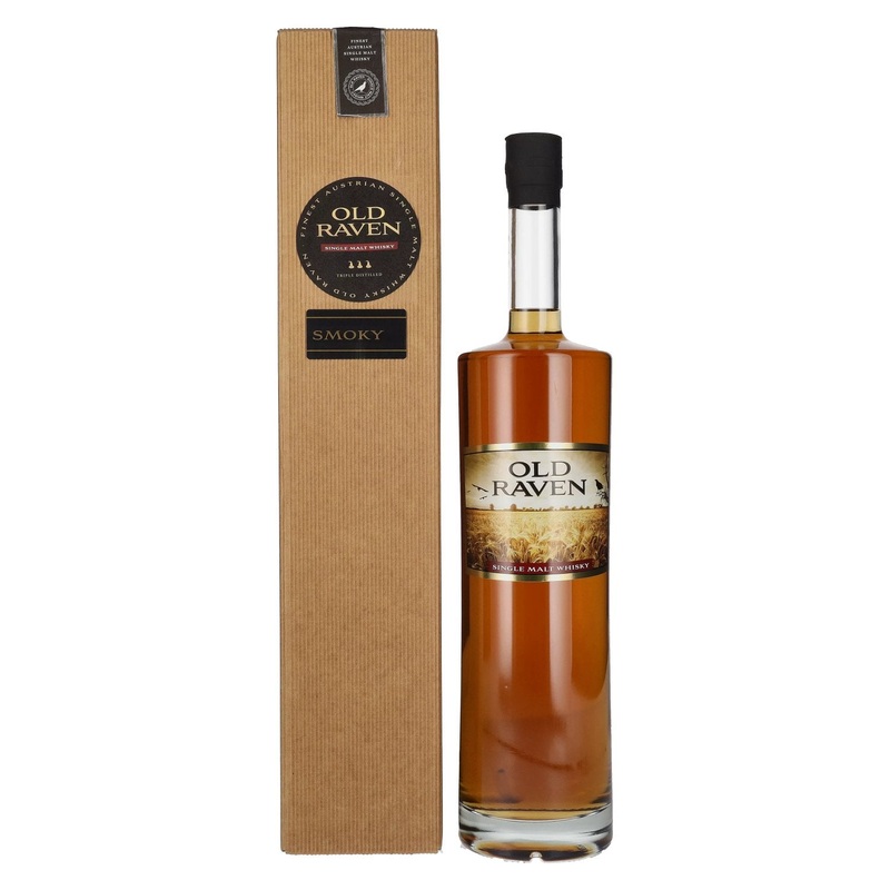Old Raven Triple Distilled Single Malt Whisky SMOKY 41,2% Vol. 1,5l in Giftbox