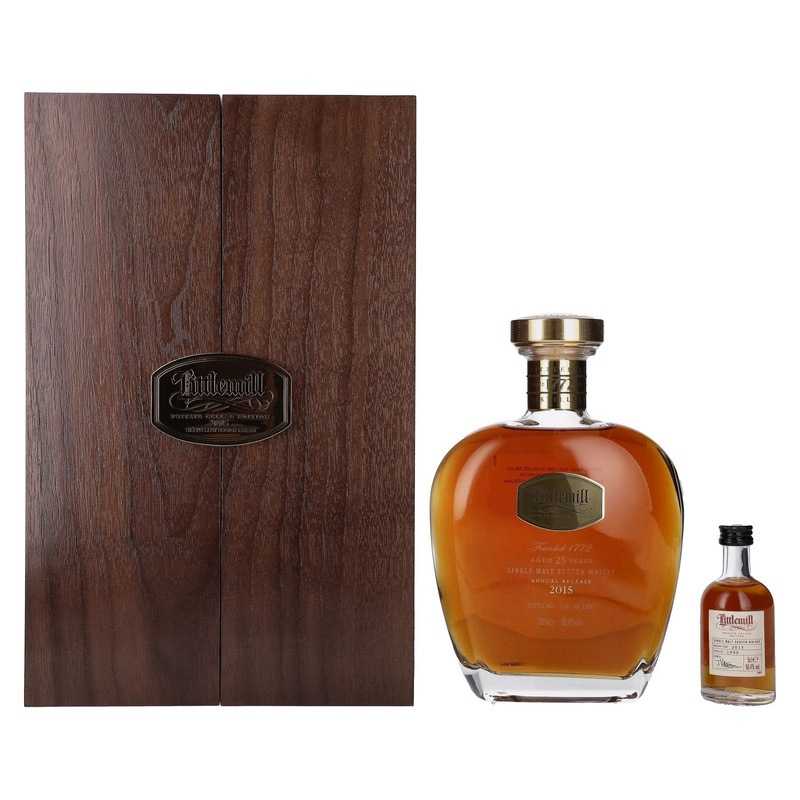Littlemill Annual 2015 Release 25 Years Old Privat Cellar Edition 50,4% Vol. 0,7l in wooden box + miniature 0,05l
