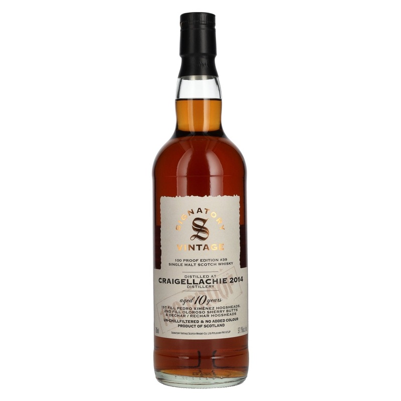 Signatory Vintage 100 Proof Edition CRAIGELLACHIE 10 Years Old Single Malt #39 2014 57,1% Vol. 0,7l
