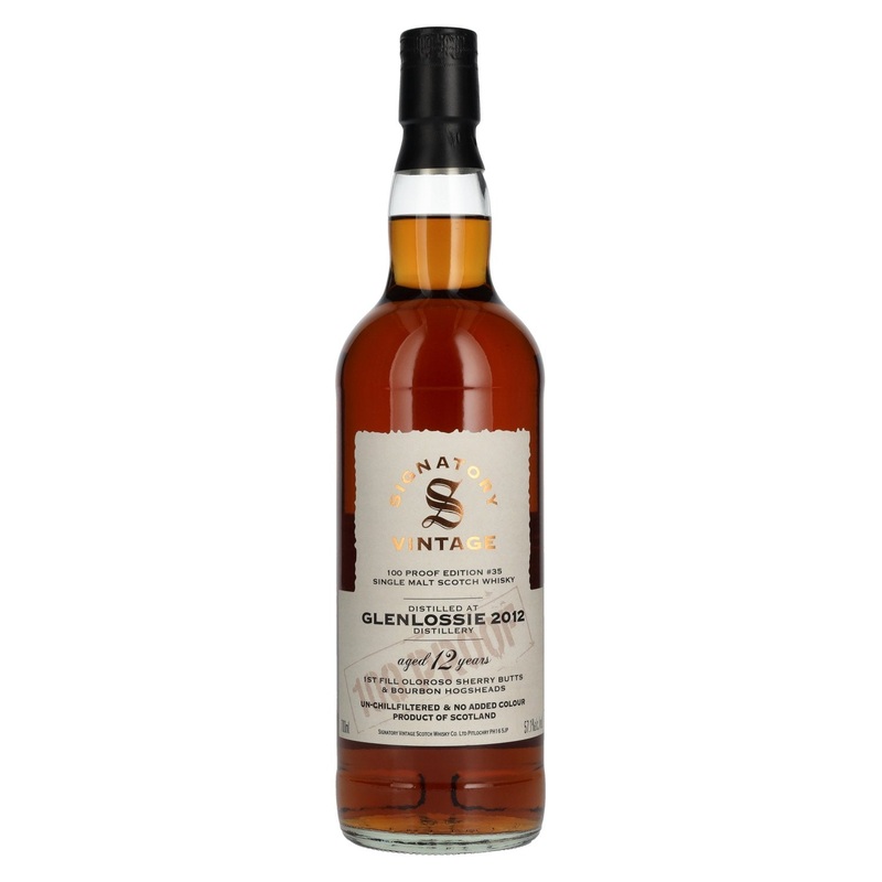 Signatory Vintage 100 Proof Edition GLENLOSSIE 12 Years Old Single Malt #35 2012 57,1% Vol. 0,7l