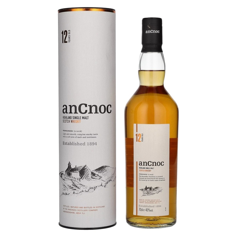 AnCnoc 12 Years Old Highland Single Malt 40% Vol. 0,7l in Giftbox