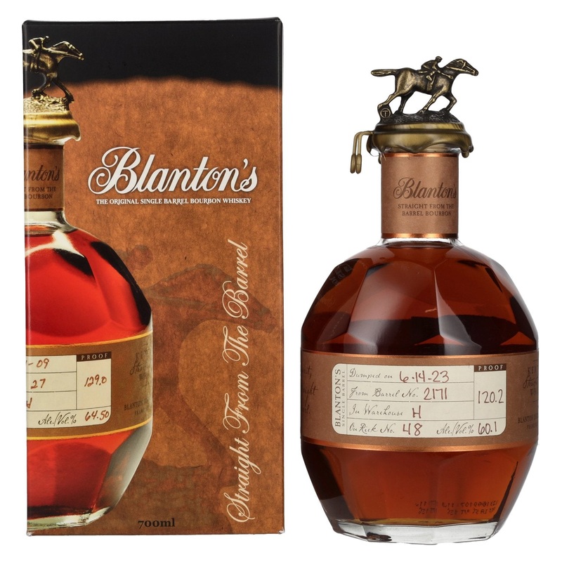 Blanton's STRAIGHT FROM THE BARREL BOURBON 64,8% Vol. 0,7l in Giftbox