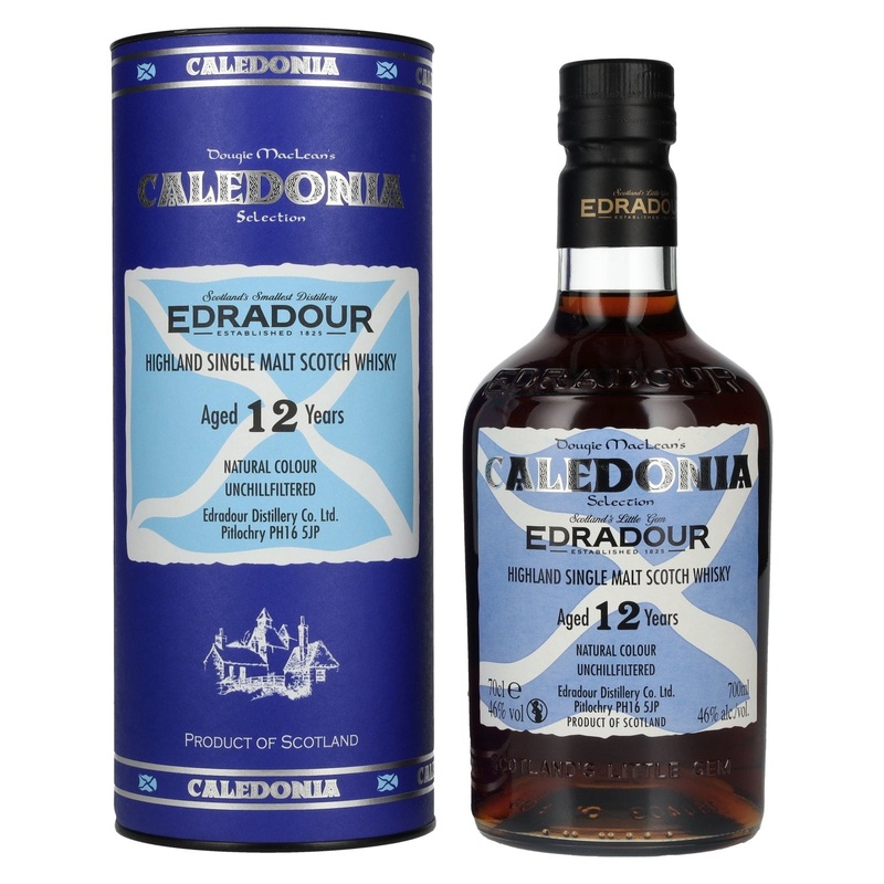 Edradour CALEDONIA 12 Years Old Highland Single Malt Scotch Whisky 46% Vol. 0,7l in Giftbox