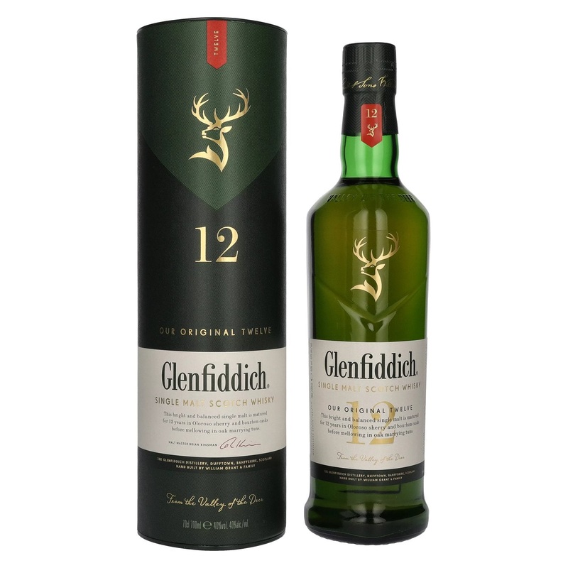 Glenfiddich 12 Years Old Single Malt Scotch Whisky 40% Vol. 0,7l in Giftbox