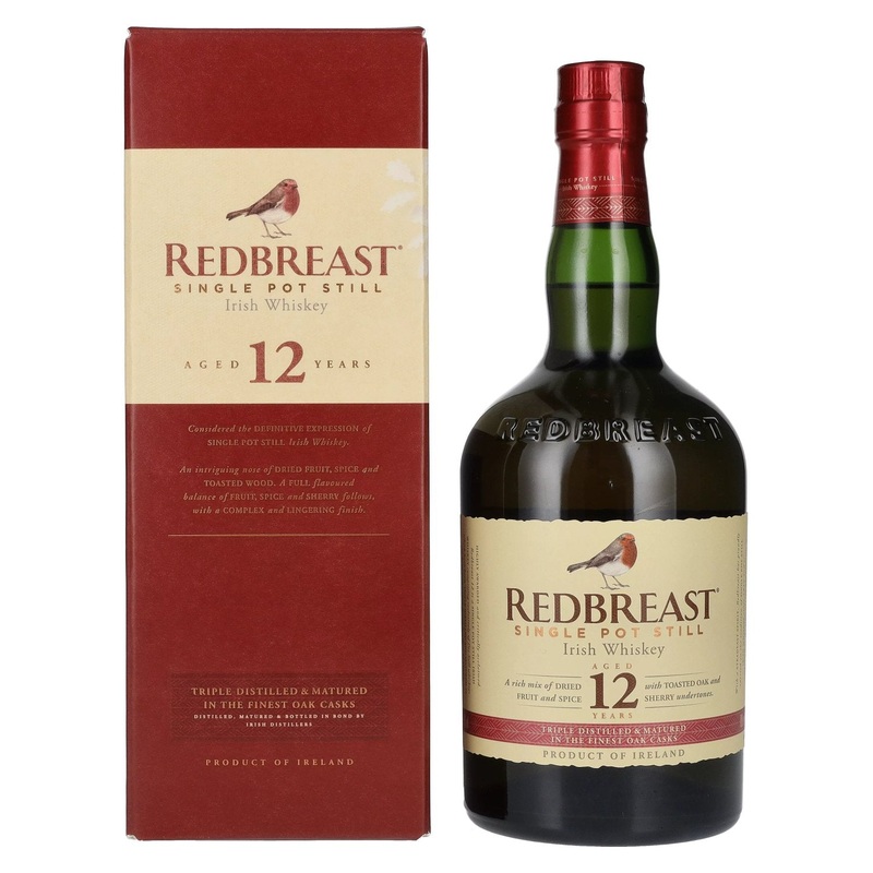 Redbreast 12 Years Old Single Pot Still Irish Whiskey 40% Vol. 0,7l in Giftbox