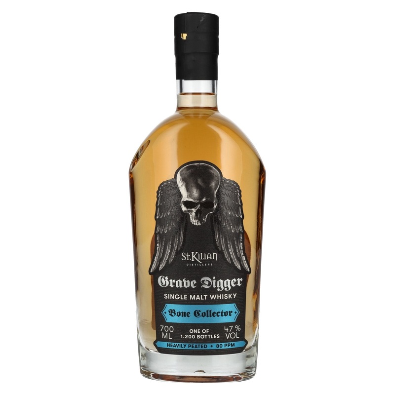 St. Kilian GRAVE DIGGER Bone Collector Heavily Peated Single Malt Whisky 47% Vol. 0,7l