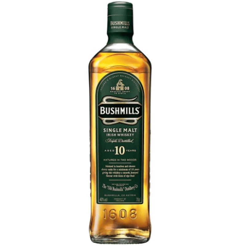 Bushmills 10 Year Irish Whiskey (750Ml)