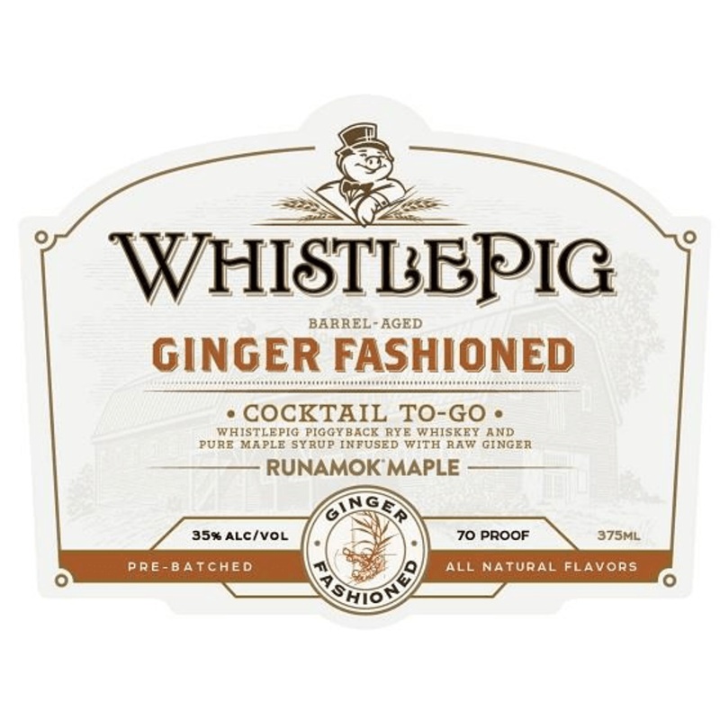 Whistlepig Ginger Fashioned Cocktail To Go (375Ml)