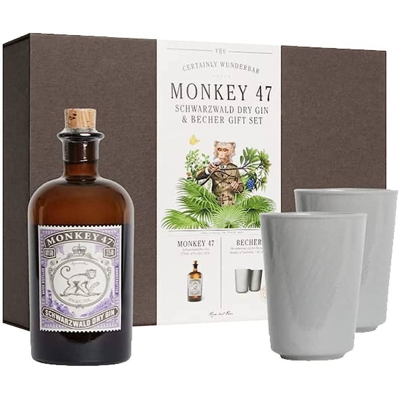 Monkey 47 Schwarzwald Dry Gin & Becher Cup Gift Set 375ml