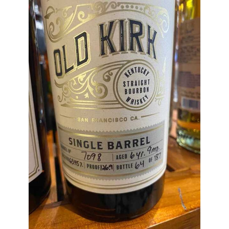 Old Kirk Single Barrel Number #7098 Kentucky Straight Bourbon Whiskey 750ml