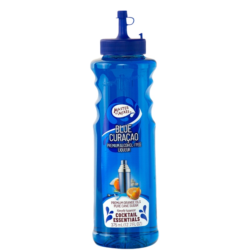 Master Of Mixes Cocktail Essentials Alcohol Free Blue Curacao Liqueur 375ml
