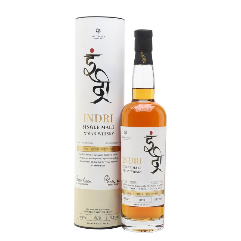 Indri Trini The Three Wood Indian Single Malt Whisky 750ml
