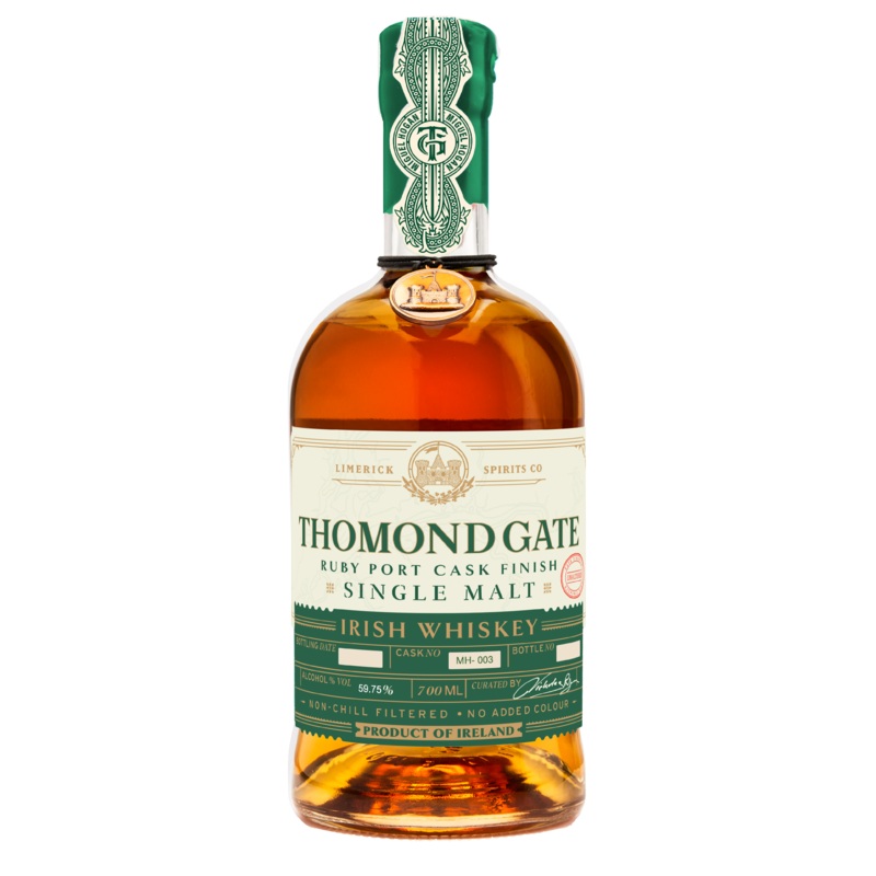 Thomond Gate Ruby Port Cask Finish Single Malt Irish Whisky 700ml