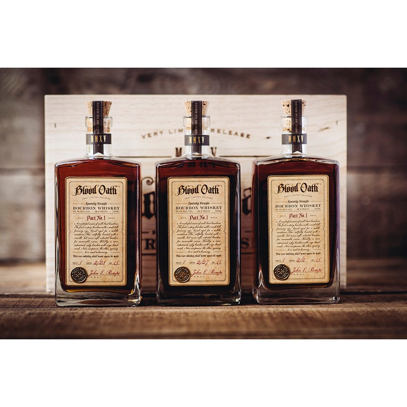Blood Oath Pact No. #1 Bourbon Whiskey - 3 Pack In Wooden Box 750ml