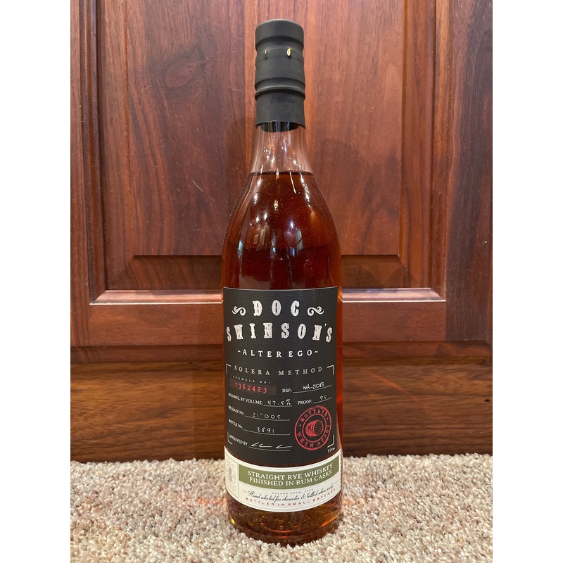 Doc Swinson's Alter Ego Solera Method Straight Rye Whiskey 750ml