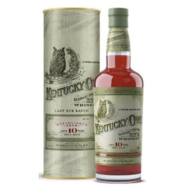 Kentucky Owl 10 Year Old Straight Rye Whiskey Last Batch 750ml
