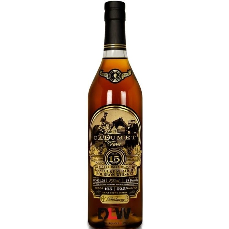 Calumet Farm 15 Year Old Single Rack Black Bourbon Whiskey 750ml