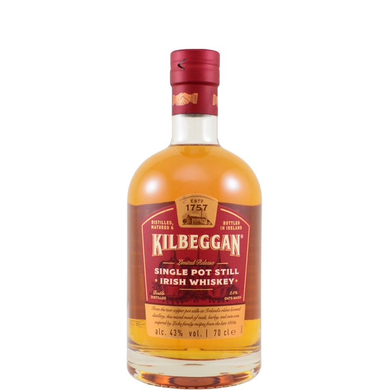 Kilbeggan Single Pot Still Irish Whiskey