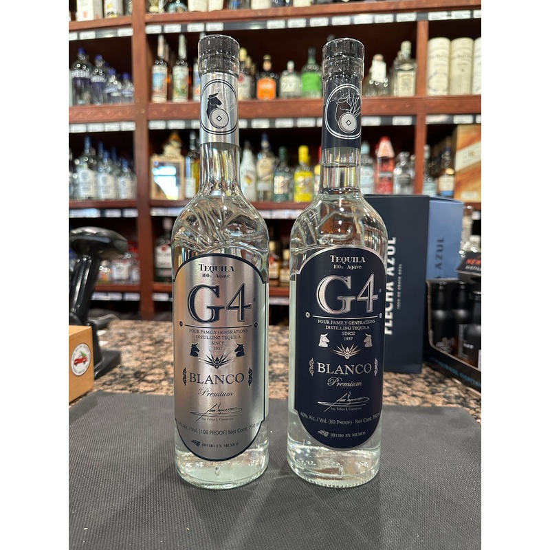 G4 108 Proof Blanco Tequila and G4 Blanco Tequila Combo 750ml