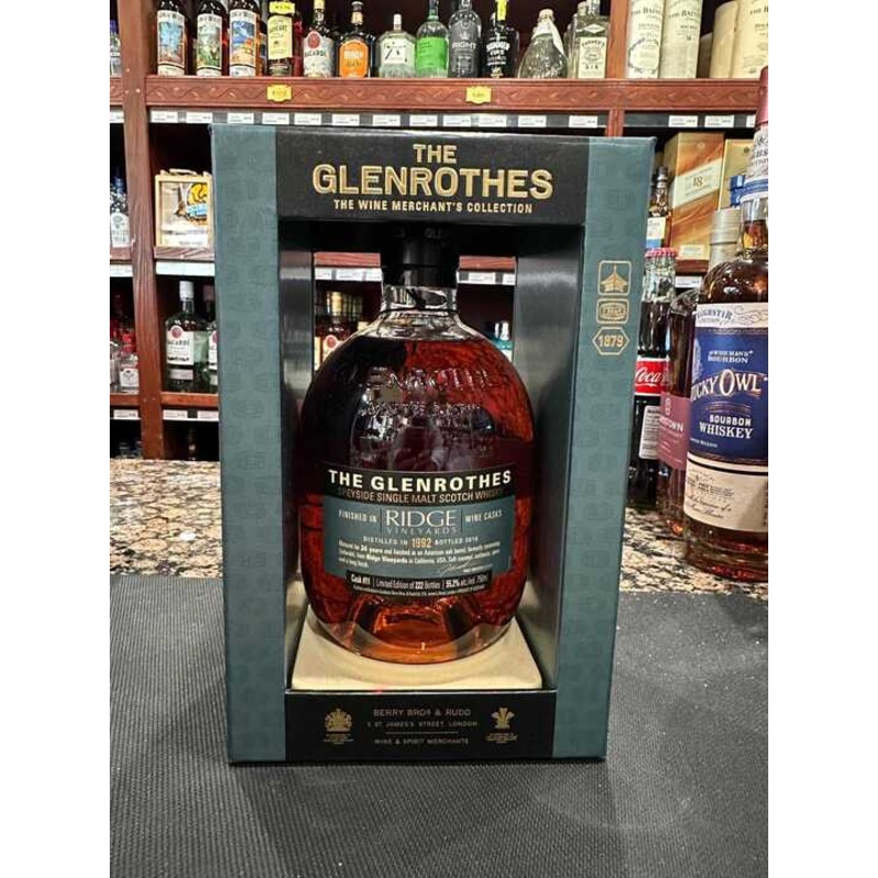 Glenrothes Ridge Vineyards Wine Cask Finish 24 Year Old Single Malt Scotch Whisky 750ml
