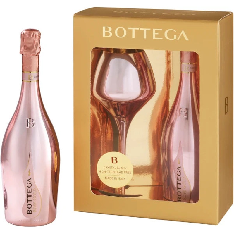 Bottega Rose Gold Glass Set