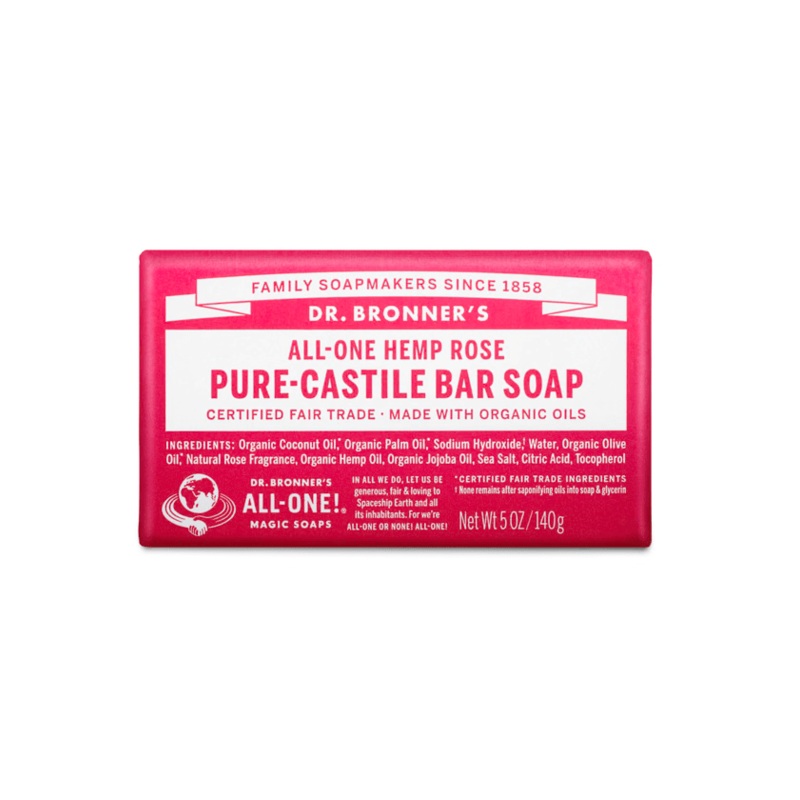 DR. BRONNERS Hemp Rose Castile Bar Soap