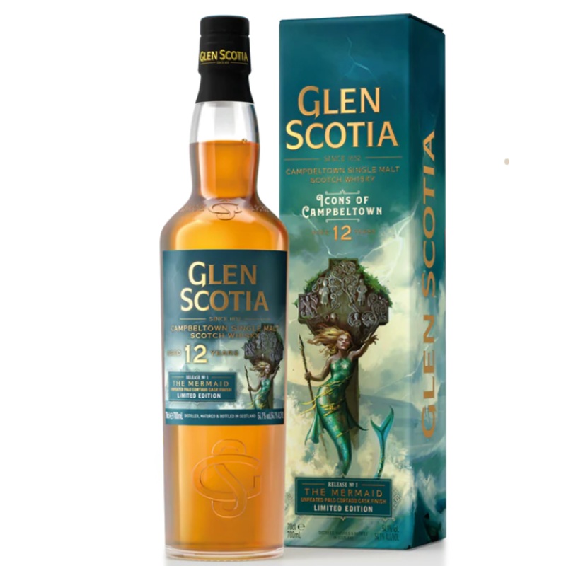 Glen Scotia Icons of Campbeltown Release No.1: The Mermaid 12 Year Old Single Malt Scotch Whisk 700ml