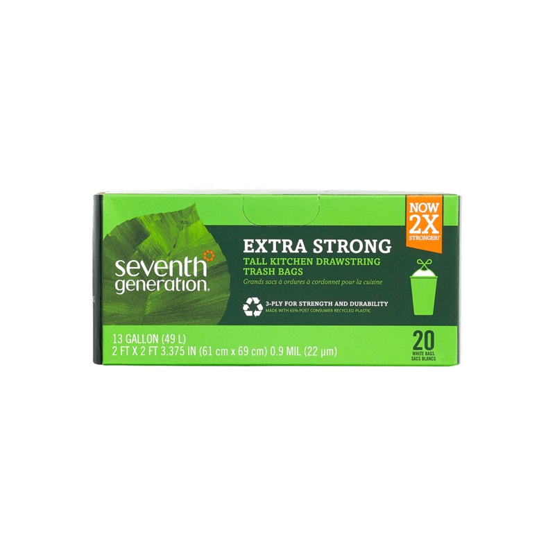 SEVENTH GENERATION Extra Strong Tall Kitchen Drawstring Trash Bags
