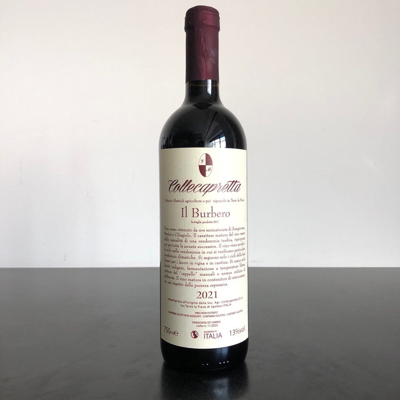 2021 Collecapretta 'Il Burbero', Umbria, Italy