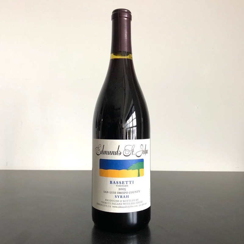 2005 Edmunds St. John Bassetti Vineyard Syrah, San Luis Obispo County, USA