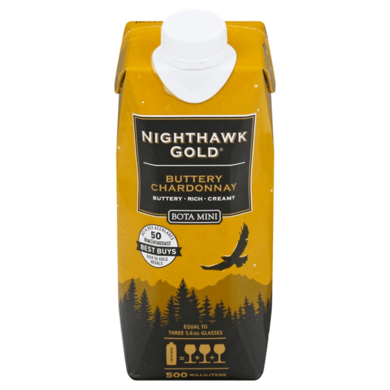 BOTA MINI NIGHTHAWK GOLD CHARDONNAY 500ML