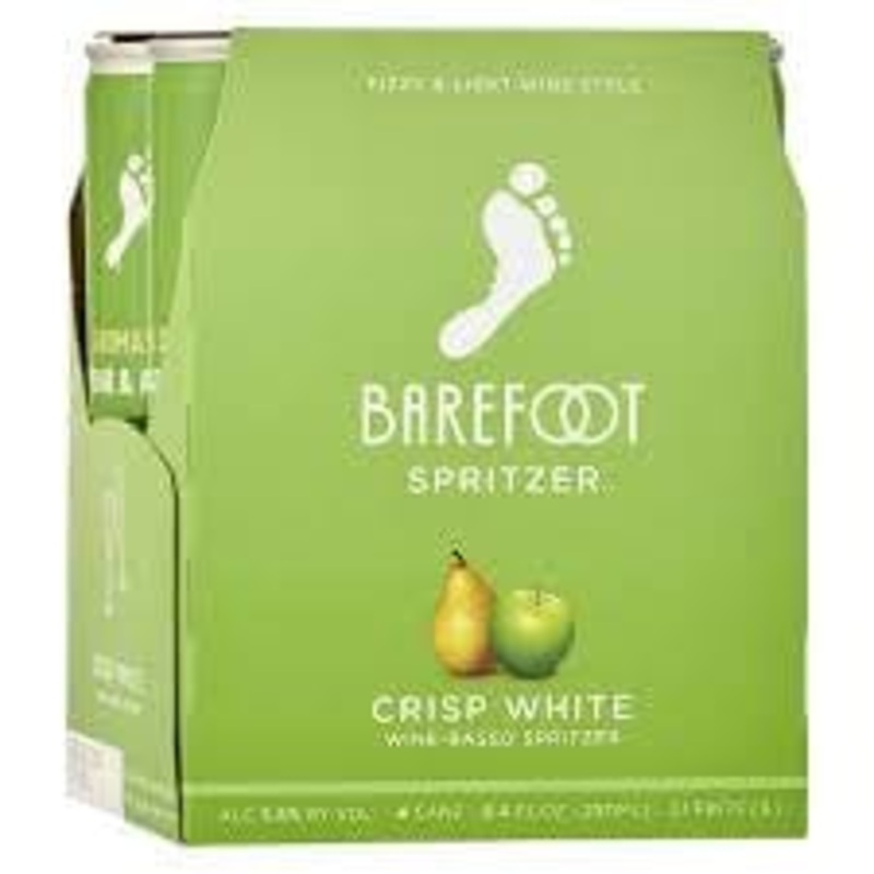 BAREFOOT SPRITZER CRISP WHITE 4 PACK 250ML