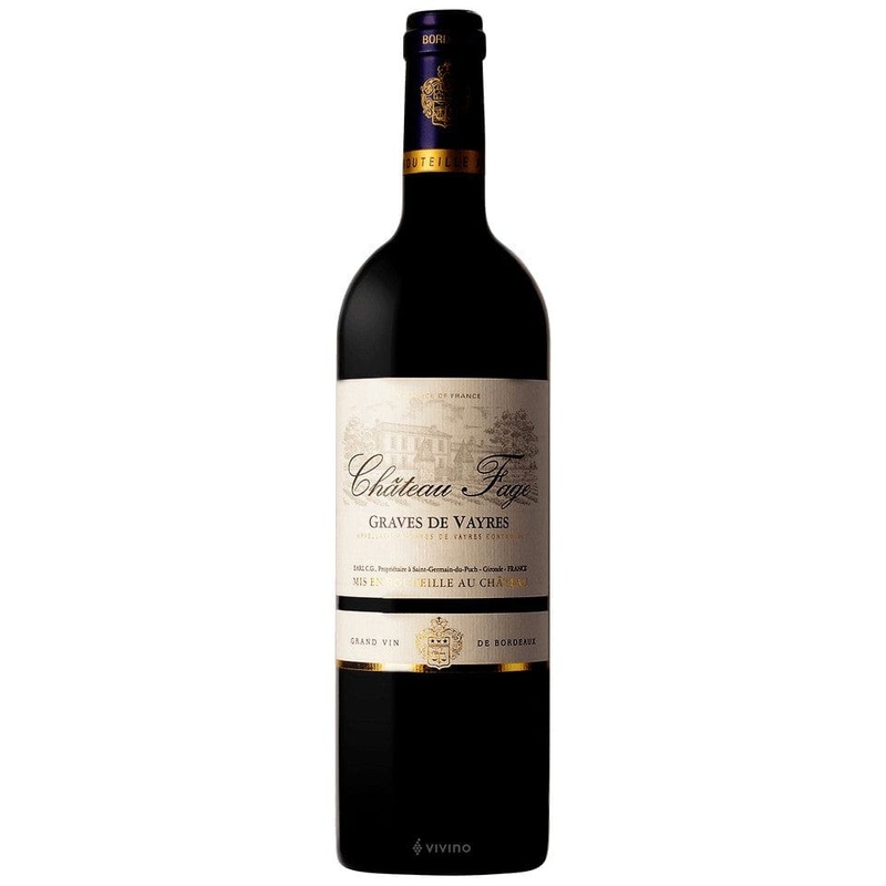 CHATEAU FAGE GRAVES DE VAYRES RED 750ML