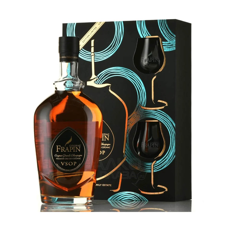 Frapin V.S.O.P. Grande Champagne Cognac & Glasses Gift Pack, 70 cl