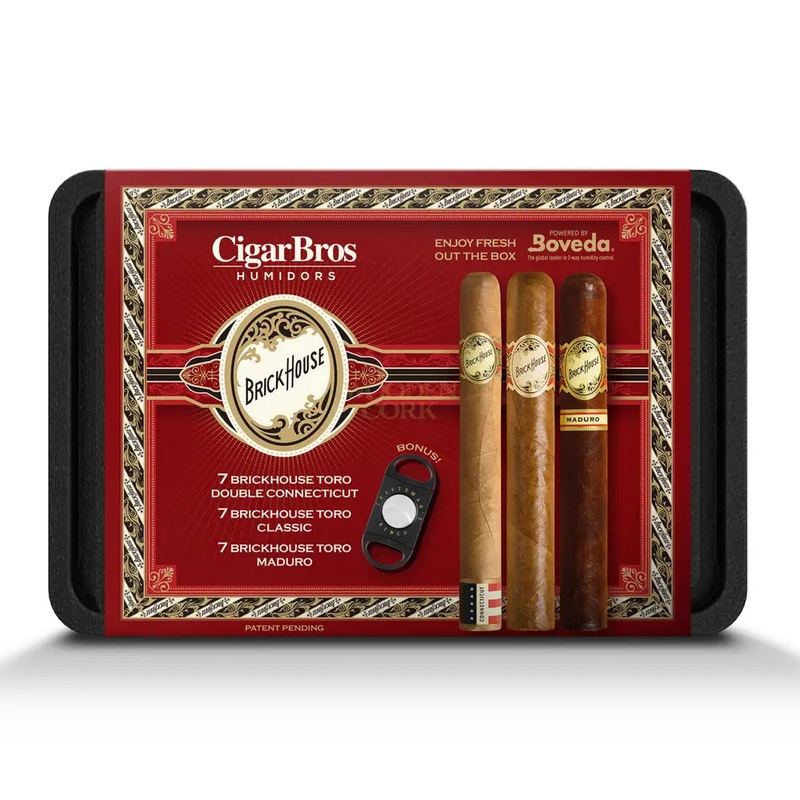 Brick House Premium Cigars Set + Personal Humidor by CigarBros