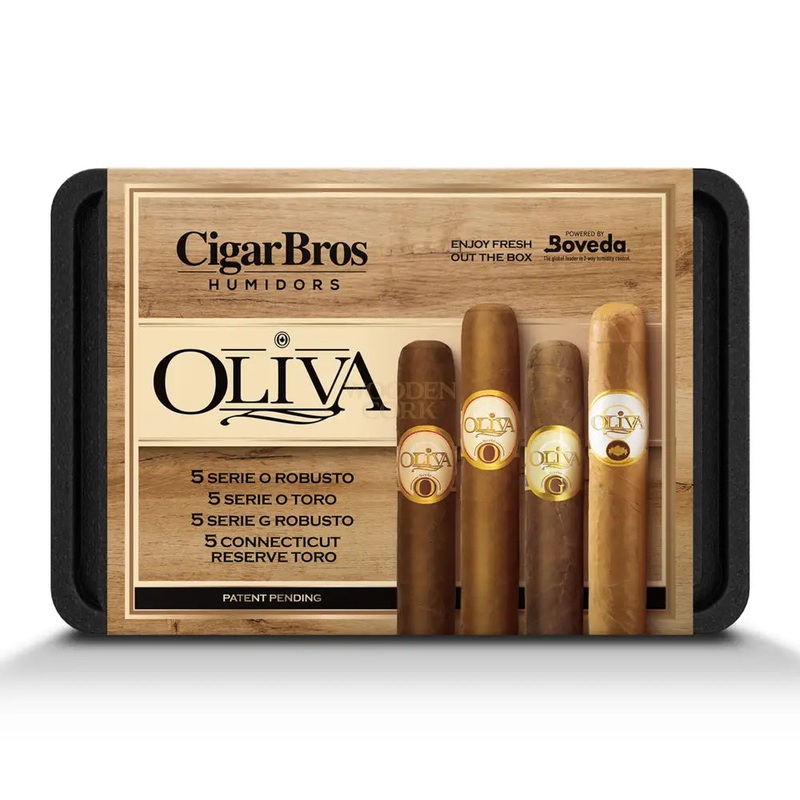 Oliva Variety Premium Cigars Set + Personal Humidor by CigarBros