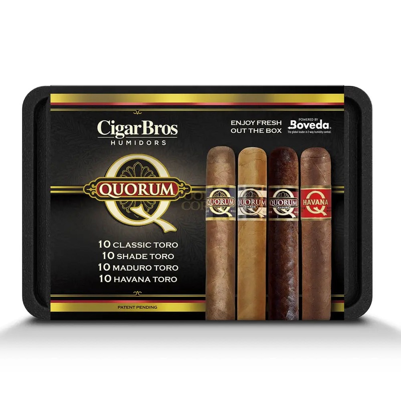 Quorum Premium Cigars Set + Personal Humidor by CigarBros