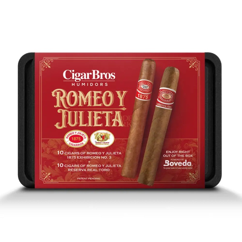 Romeo Y Julieta Premium Cigars Set + Personal Humidor by CigarBros