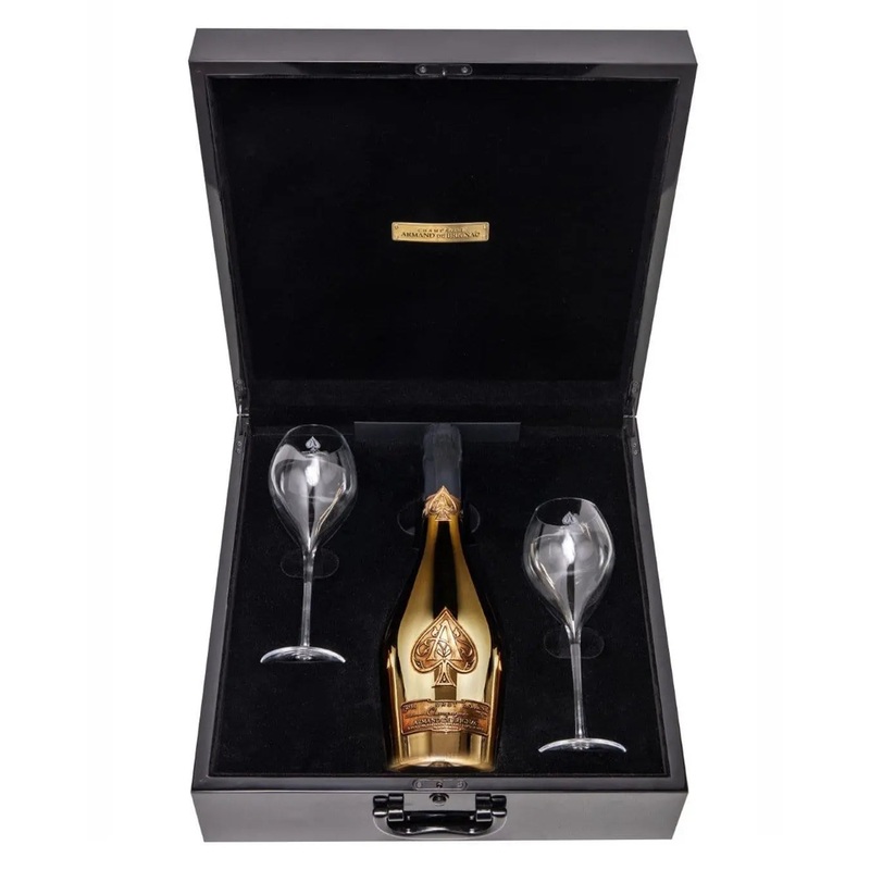 Armand de Brignac Ace of Spades Brut Gold Champagne Glass Set, 75 cl
