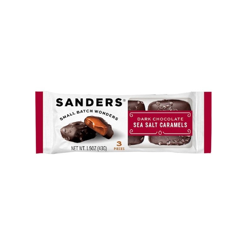 SANDERS Original Dark Chocolate Sea Salt Caramels 3pk