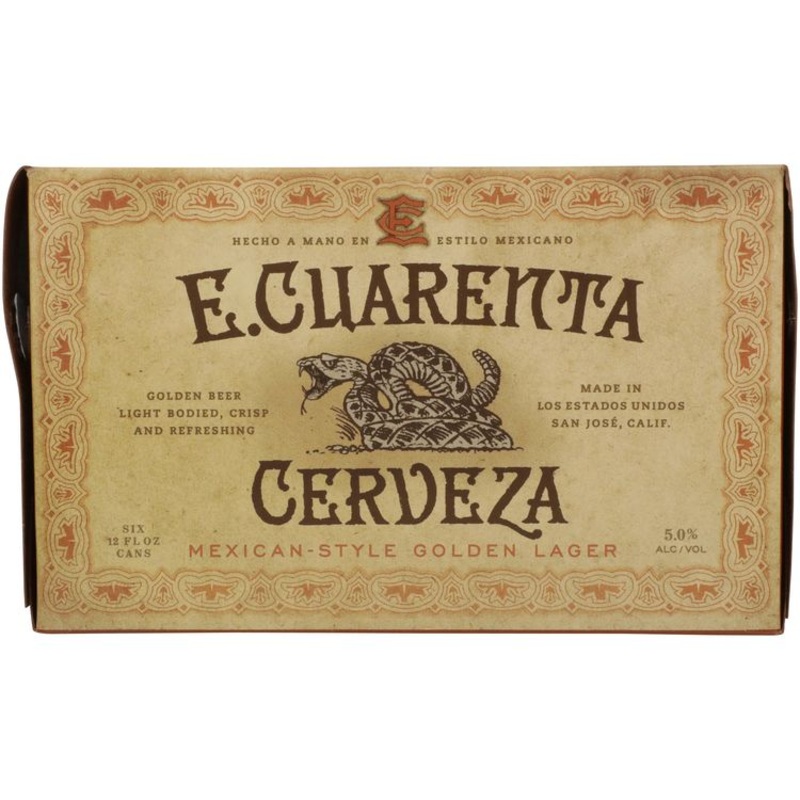 E CUARENTA CERVEZA CAN 4/6PK