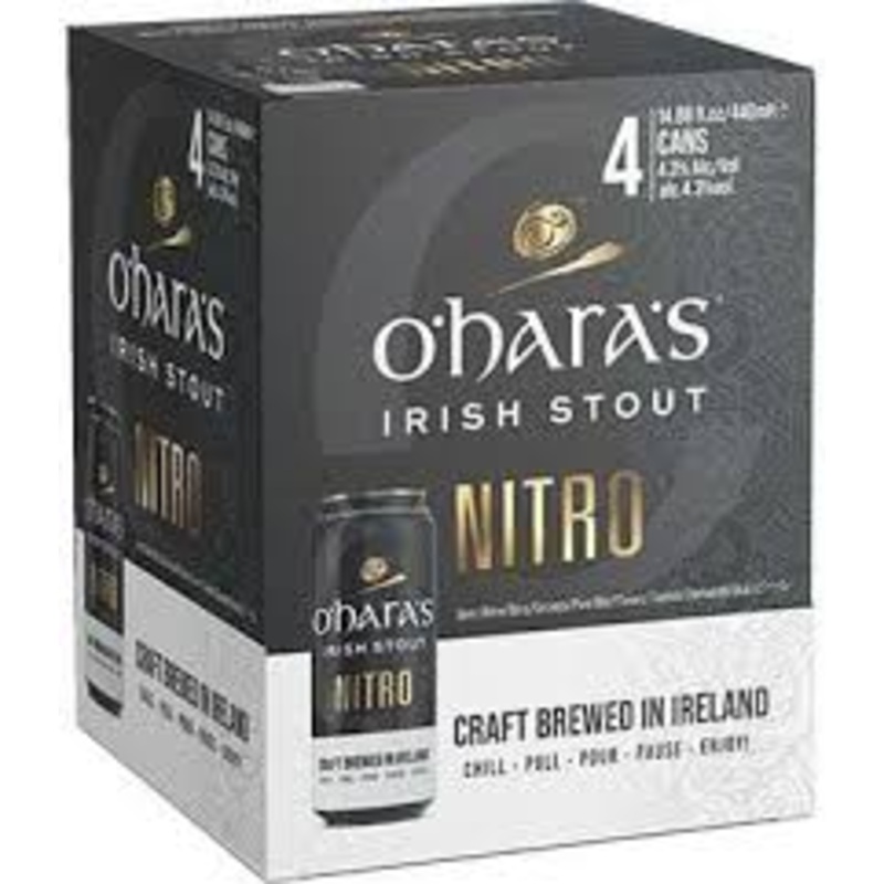 Oharas Irish Stout Nitro 16oz 4pk Cans