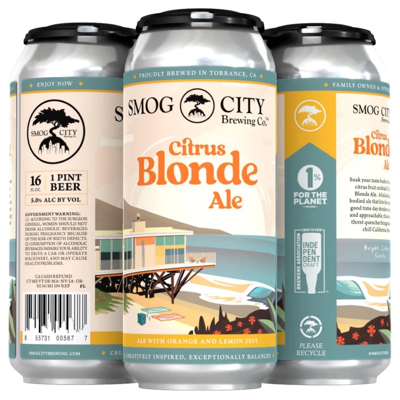 Smog City Citrus Blonde Ale 16oz 4pk Cans