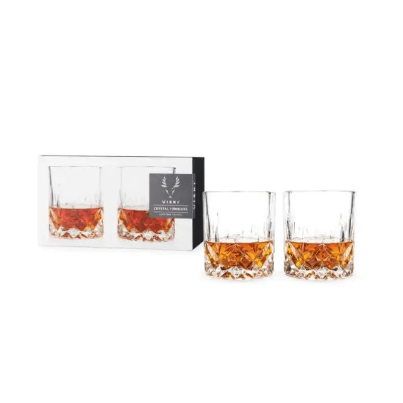 Viski Admiral Crystal Rocks Glasses