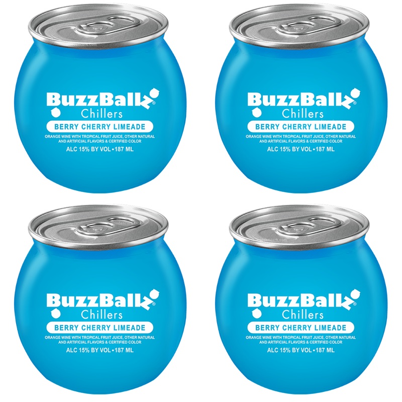 BuzzBallz Berry Cherry Limeade Pre-Mixed Cocktails 4-Pack