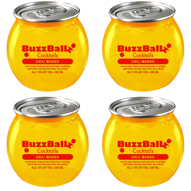 BuzzBallz Chili Mango Pre-Mixed Cocktails 4-Pack