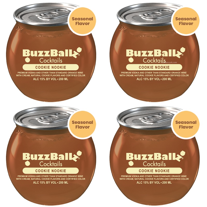 BuzzBallz Cookie Nookie Pre-Mixed Cocktails 4-Pack