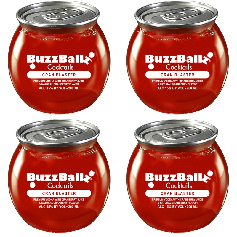 BuzzBallz Cran Blaster Pre-Mixed Cocktails 4-Pack
