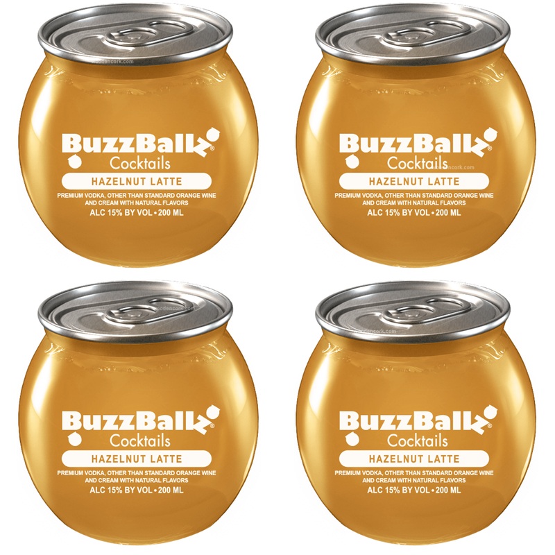 BuzzBallz Hazelnut Latte Pre-Mixed Cocktails 4-Pack