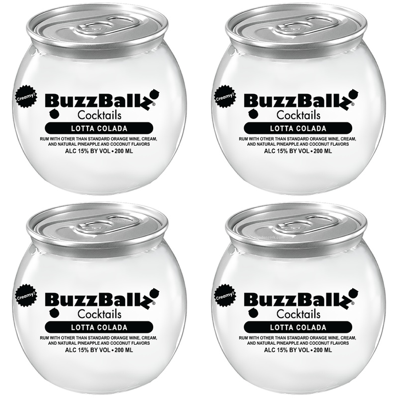 BuzzBallz Lotta Colada Pre-Mixed Cocktails 4-Pack